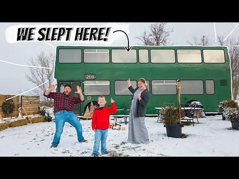 We slept in a DOUBLE DECKER BUS!!! (week in the life of a Mennonite Family) Christmas Edition