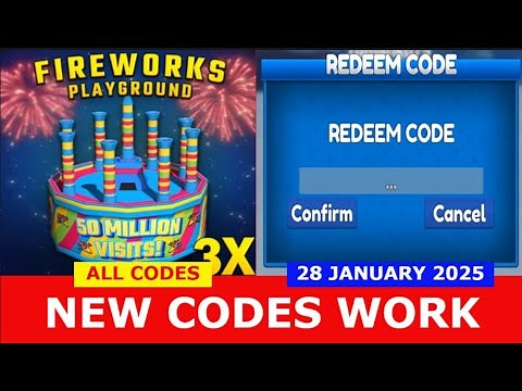 *NEW CODES* [3X] Fireworks Playground [BETA] ROBLOX | ALL CODES | JANUARY 28, 2025