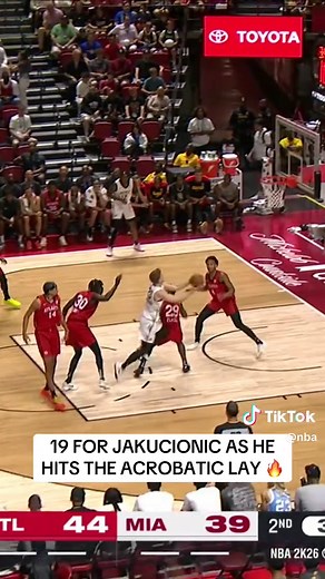 Kasparas Dominates with Acrobatic Layup in NBA
