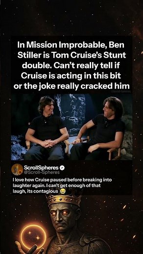 Tom Cruise & Ben Stiller Break Character in Mission Improbable