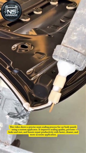 Smart Car Body Seam Sealing Process | Precision Glue Application Hack#BodyShop #MechanicLife