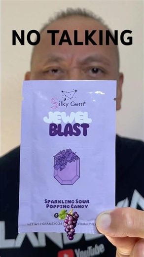 👂ASMR SILKY GEM JEWEL BLAST SPARKLING SOUR POPPING CANDY GRAPE FLAVOR EATING SOUNDS👂#shorts #asmr