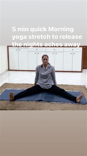 11K views · 280 reactions | Do this 5 min morning yoga to help stretch out tension and aches within the body. #morningstretch #yogastretch | Bend it with Ritu | Facebook