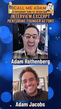 Adam Jacobs 2026 Interview Excerpt - Mentoring Younger Actors