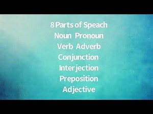 8 parts of Speech - Classical Conversations English Memory Work Songs