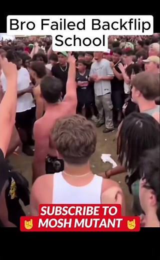 Mosh Pit Backflip Fail #moshpit #moshpits #moshing #heavymetal #festivalvibes #metalcore