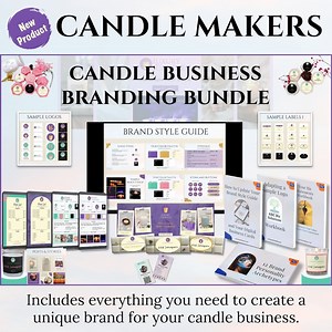 Candle Business Branding Kit: Canva Templates, Logo, Labels (digital Download) - Etsy