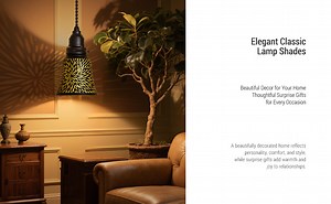 SWAIFDEE Black/Gold Chrysanthemum Bell Ceiling Fan Light Shades 4 Count