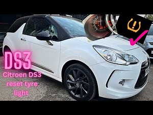 How to reset the tire pressure warning light in the Citroen DS3?