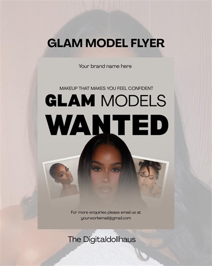 Makeup Model Flyer Template: DIY Beauty Business (canva Editable, Digital Download) - Etsy