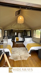 A tour of the Meru Family Luxury tent at Mogoltho Safari Lodge in Botswana. Enjoy a spacious family room with a view of the Khwai River and an ensuite bathroom. Mogotlho Safari Lodge is off the grid allowing the lodge to blend in with its natural surroundings! The lodge is open all year and is ready to welcome you and your family to an unforgettable holiday. Get in touch with one of our consultants with your questions about avaliabilty, rates and transport options. | Hideaways Africa