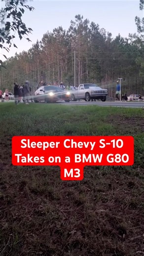 Sleeper Chevy S-10 Takes on a BMW G80 M3! 🤫💨 #shorts