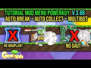 Cara Auto Break Menggunakan Mod Menu PowerKuy Growtopia Versi Terbaru 3.68