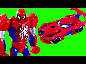 Toy SPIDERMAN Toys Robot and SPIDERMAN Web Car