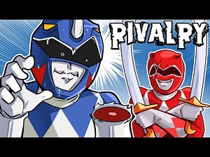 BLUE VS RED POWER RANGERS! - Rivalry (Cartoonz Vs H2ODelirious)