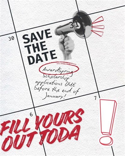 AWARDSPRING Scholarship Apps due SOON (2025-2026)