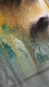 “Granulation Waterfall” ~ A moment of serenity 🩵 Having fun experimenting with new materials today. Granulation fluid combined with watercolour creates an explosions of interesting texture. First time I’ve used so in practice mode! Very calming to watch the colours drip and blend. Good to explore new things. Now to get more creative! Enjoy. | Art by Lizzie Jayne