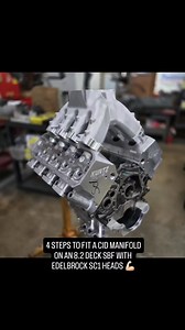 23K views · 280 reactions | 4 steps required to fit a CIDHeads - Competition Induction Designs Intake to an Dart Machinery 8.2 Deck Height SBF, topped with a set of Edelbrock Performance SC1 heads  These heads with Ferrea Racing Components Titanium Valves/Retainers/Valve Locks & PSI Springs start at $9995. Fuel Hoops, Step Washers, Dry Decking, & more options available #kuntzpower #cidhead #edelbrock #dartmachinery | Kuntz and Company Racing engines | Facebook
