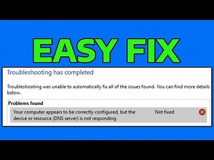 Computer appears to be correctly configured but the device or resource is not responding Windows 11