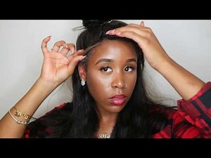 How to Glue on your Frontal using Got2b Ultra Glued and Freeze Spray | SHE by Sade