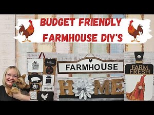 BUDGET FRIENDLY FARMHOUSE DIY'S/HIGH END HOME DECOR/FARMHOUSE DECOR DIY'S