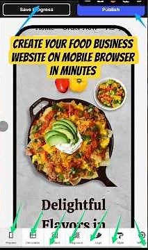 Design Restaurant Website on Mobile Browser (No App, No PC) #restaurantbusiness #foodwebsite