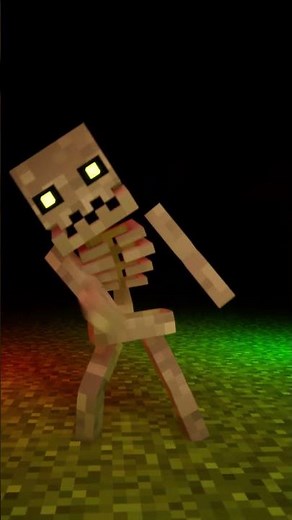 Spooky Scary Skeleton | Minecraft Animation #short #minecraft #spookyscaryskeletons #dancememe