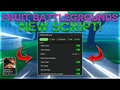 🍒Fruit Battlegrounds🍇 SCRIPT/GUI | *2023* (Showcase) (Pastebin) | Roblox