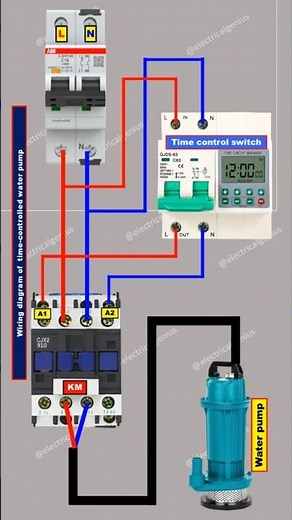 Time-Controlled Water Pump Wiring Diagram | Automatic Water Pump Time Control Wiring
