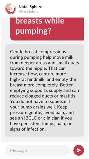 Why do I have to squeeze my breasts while pumping?