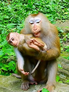 1M views · 6.5K reactions | Poor little Lily so scare big aunty Luna throw tantrum on her #beautiful #monkeydluffy #monkeycute #babymonkey #monkeyface #lovely #monkey #cute #animals #animalsbaby #poormonkey #monkeycry #funny #funnyvideo #cuteanimals | Monkey TV7 | Facebook