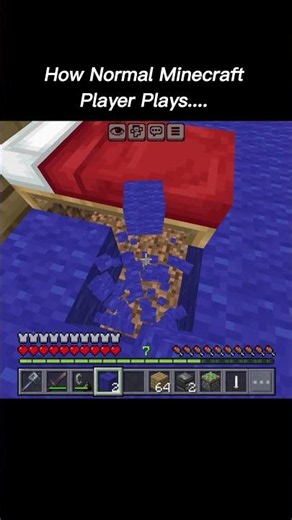 How a normal minecraft player plays...