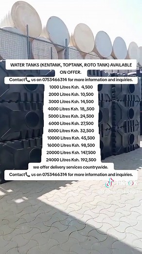 Water Tanks (Kentank, Toptank, Roto Tank) Available - Best Prices in Kenya!