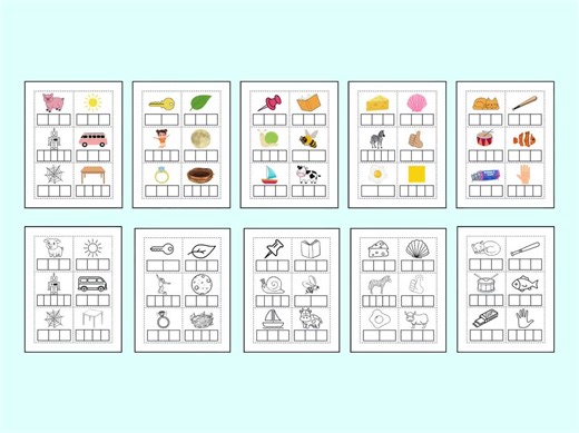 Sound Boxes (elkonin Boxes): Phonemic Awareness, Early Reading Skills, Preschool Printable, Kindergarten Printable, Homeschool Printable - Etsy