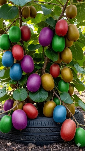 Easy and fast method how to plant and grow kiwi fruit trees #garden #fruits #shorts
