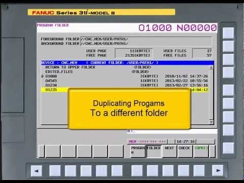 Duplicating programs in the FANUC Series 30i/31i/32i CNC