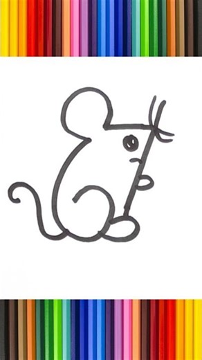 How To Draw Rat With No. 6 | Number Drawing Tutorial #shorts #kidsart #kidsfun #artandcraft