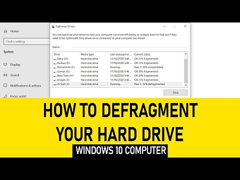 How to defragment your Hard drive (Optimize Drives) on Windows 10 Computer.