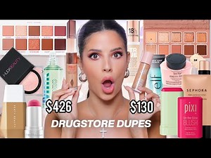 full face testing VIRAL drugstore dupes! 2022 drugstore vs high end!