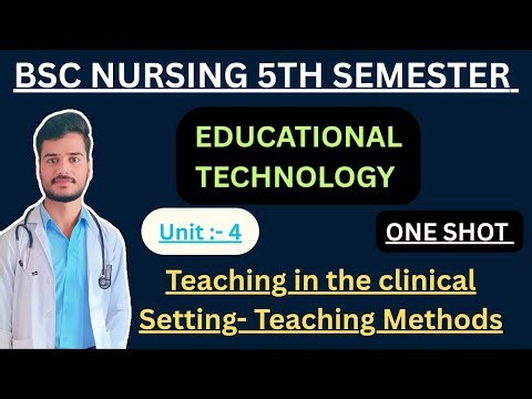 Educational Technology unit-4 Teaching in the clinical setting- Teaching Methods bsc nursing 5th sem