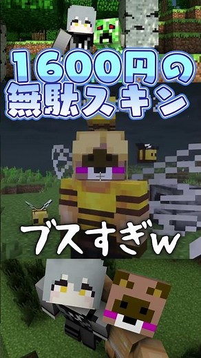 1600円の高級スキンでひと笑いｗｗ #マイクラ #マインクラフト #統合版 #スイッチ勢