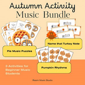 Autumn Music Activity Bundle – Fall & Thanksgiving Music Activities