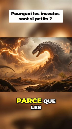 Pourquoi les INSECTES GÉANTS restent petits ? #paléontologie #préhistoire #animals #shorts