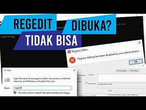 Cara Membuka Regedit yang Terkunci Disabled by Administrator