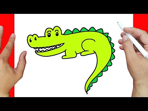 Cómo dibujar un caiman paso a paso | Dibujos fáciles