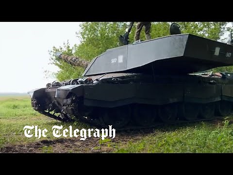Ukrainian military release footage of British-supplied Challenger 2 tanks in operation