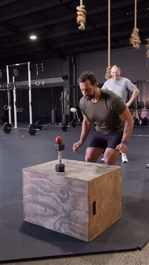 Today’s challenge looked simple 😂😂😂 A ball on a dumbbell on a box.🤪 Jump up and keep the ball still, if it rolls off you’re landing too heavy. Landing light means better mechanics, safer knees and more efficient movement. Strong hips, tight core, full control and of course, we make it fun. 😄 At G-Force CrossFit we mix skill, play and community so you get fitter and enjoy the process. Who’s nailing it next? 💥 | G-Force CrossFit