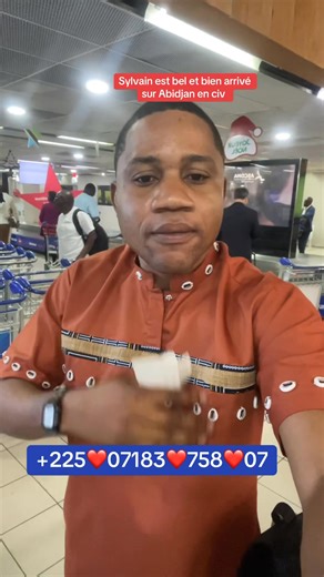 Je suis bien arrivé à Abidjan en Côte d’Ivoire 🇨🇮 ! Merci pour vos prières ! Commençons à présent le travail ! C’est vous que j’attends ! | Sylvain Kamgang