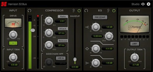 Harrison Audio Studio 32 Bus Plug-in