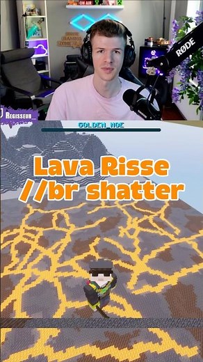 Creating lava fissures 👌 #minecraft #building